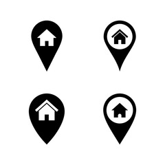 Address icon vector. home location sign and symbol. pinpoint