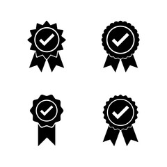 Approved icon vector. Certified Medal Icon