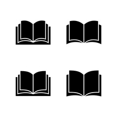 Book icon vector. open book sign and symbol. ebook icon