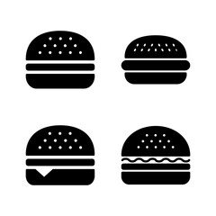 Burger icon vector. burger sign and symbol. hamburger