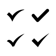 Check mark icon vector. Tick mark sign and symbol