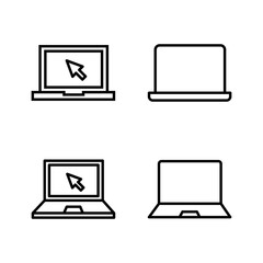 Laptop icon vector. computer sign and symbol