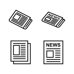 Newspaper icon vector. news paper sign and symbolign