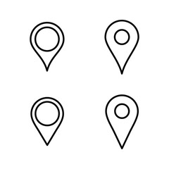 Pin icon vector. Location sign and symbol. destination icon. map pin