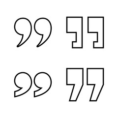 Obraz premium Quote icon vector. Quotation mark sign and symbol