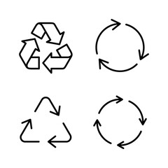 Fototapeta premium Recycle icon vector. Recycling sign and symbol.