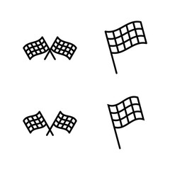 Racing flag icon vector. race flag sign and symbol.Checkered racing flag icon