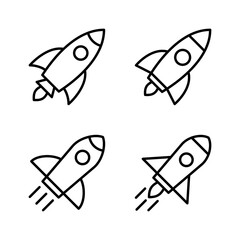 Rocket icon vector. Startup sign and symbol. rocket launcher icon