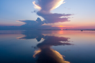 Sunset reflection on Mobile Bay 