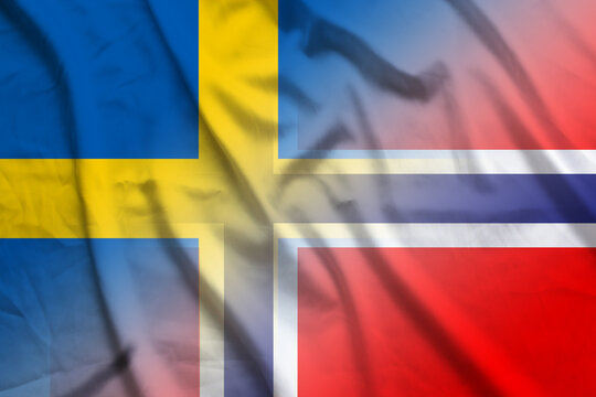 Sweden and Norway state flag international contract NOR SWE