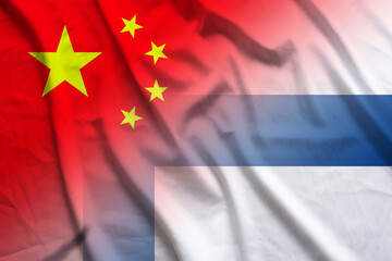 China and Finland official flag transborder negotiation FIN CXR