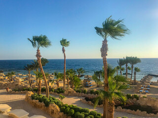 beautiful view of sunny egypt in hurghada sahl hashish