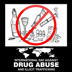 International Day Against Drug Abuse and illicit Trafficking, Poster and Banner, 26 June
