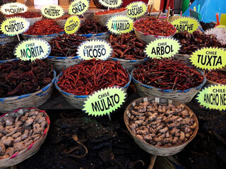 Variety of chillies