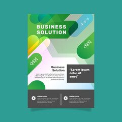 Business growth geometric shapes poster template. - Vector.