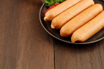 Multiple sausages on the table