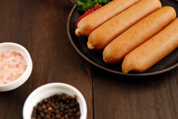 Multiple sausages on the table