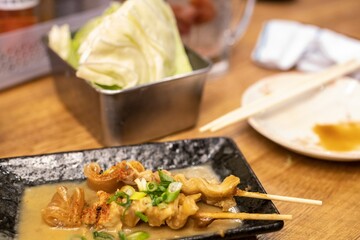 大阪の牛すじ串