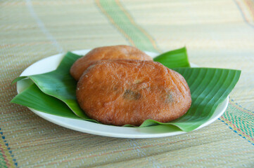 North Borneo home made traditional kuih cempiang cake. Sabah Malaysia Traditional Dessert. Food...