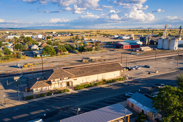 Willcox Arizona train station and grain silos