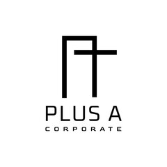 flat letter a plus logo template 