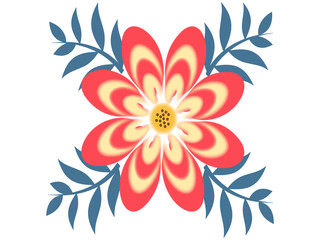Red Flower for Ornaments Vector Designs