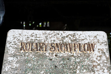 rotary snow plow sign