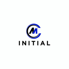Fototapeta premium logo design vector initial MC with modern style