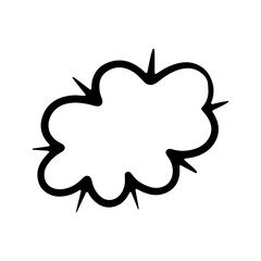 Comic conversation Speech Bubble, Doodle speech balloon