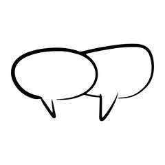 Comic conversation Speech Bubble, Doodle speech balloon