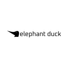 elephant duck clever logo template