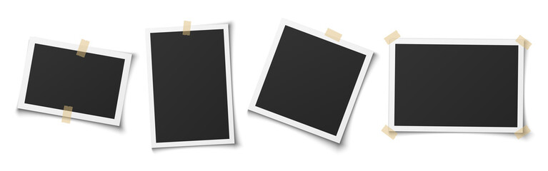 Photo frame set with blank place - obrazy, fototapety, plakaty