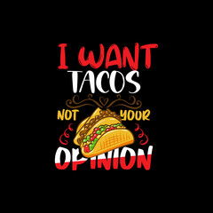 Tacos t shirt design vector. awesome tacos t shirt design