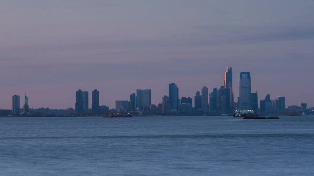 Jersey City day-to-night time lapse