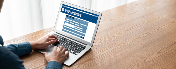Health insurance web site modish registration system for easy form filling