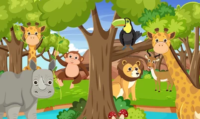 Cute wild animals in the forest © blueringmedia