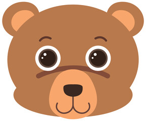 Fototapeta premium Bear head in flat style