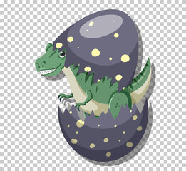 Cute tyrannosaurus dinosaur isolated