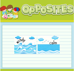 Opposite words with pictures for kids