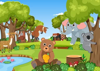 Cute wild animals in the forest © blueringmedia