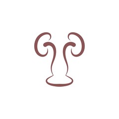 Obraz premium Kidney icon logo design template