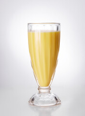 Delicious drink, corn juice on white background