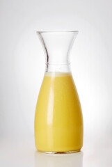 Delicious drink, corn juice on white background