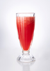 Delicious drink, milk tea on white background