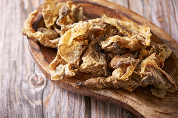 Fried fish skin, Korean food