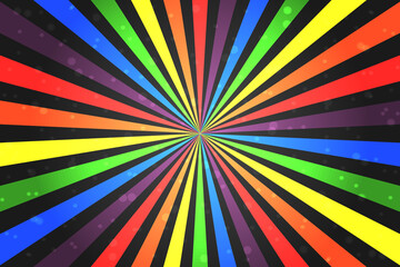 Colorful rainbow sunburst bokeh abstract background design vector