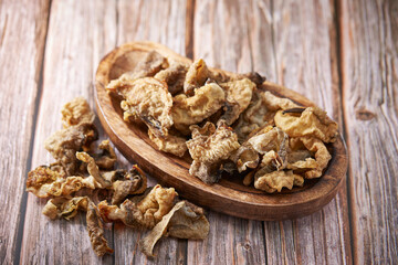 Fried fish skin, Korean food