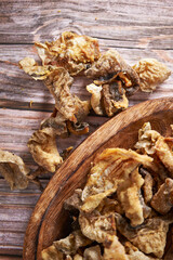 Fried fish skin, Korean food	