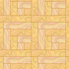 Wooden parquet vector seamless pattern. Abstract geometric background. Rectangular ornament with wood texture 