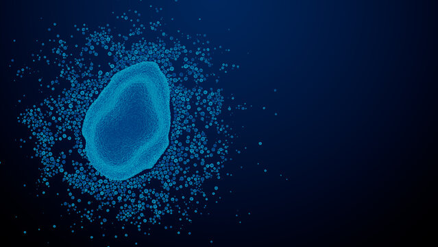 Monkeypox Virus. Viral Disease concept with Copy-Space.